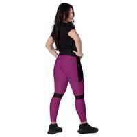 Purple Me Crossover leggings with pockets - Thumbnail 1