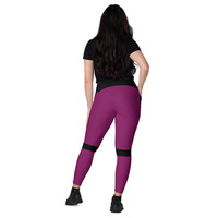 Purple Me Crossover leggings with pockets - Thumbnail 3