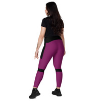 Purple Me Crossover leggings with pockets - Thumbnail 5