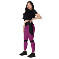 Purple Me Crossover leggings with pockets - Thumbnail 6
