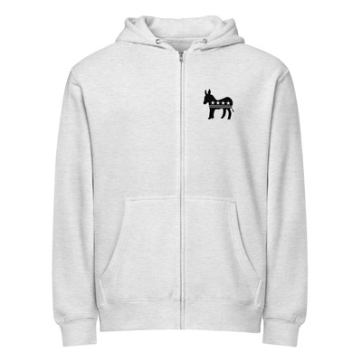 Democrat inspired zip up hoodie