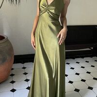 SR504,Navy Blue Halter V-neck Prom Dresses Cross Back Evening Party Dress - Thumbnail 3