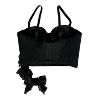 Floral tassel outerwear fishbone corset slim fit tank top with cup pads - Thumbnail 4