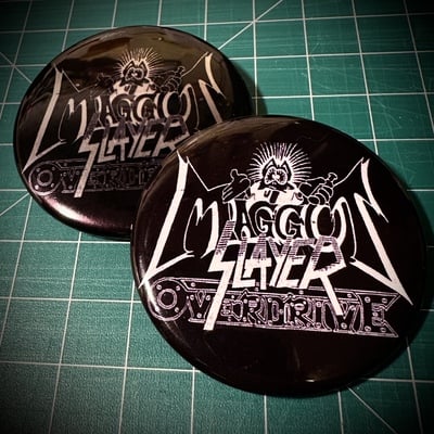 Maggot slayer overdrive pin badge