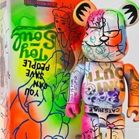 Custom Bearbrick 400% by Judas Arrieta "Cat Rule"  - Thumbnail 5