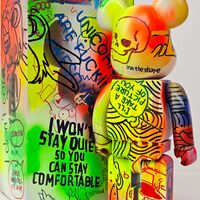 Custom Bearbrick 400% by Judas Arrieta "Cat Rule"  - Thumbnail 1