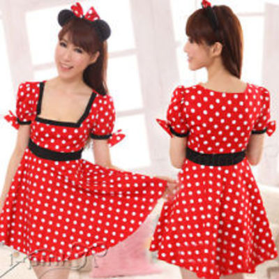  new minnie mickey mouse fancy dress up & ears 
