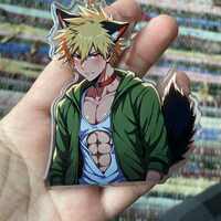 Werewolf Bakugou Keychain! (Double Sided) - Thumbnail 2