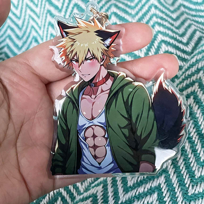 Werewolf bakugou keychain! (double sided)