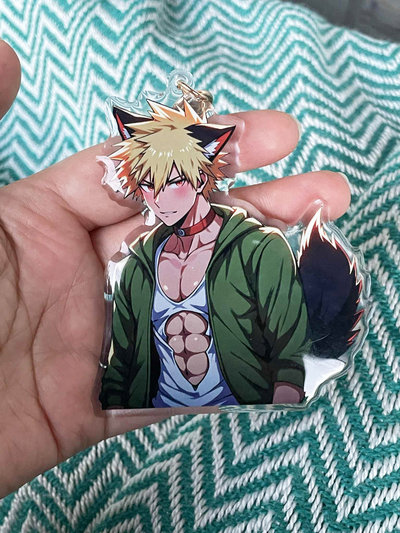 Werewolf Bakugou Keychain! (Double Sided)