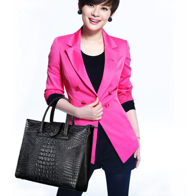 Alligator Handbag Carrying Leather Bag, Tote Bag #H340