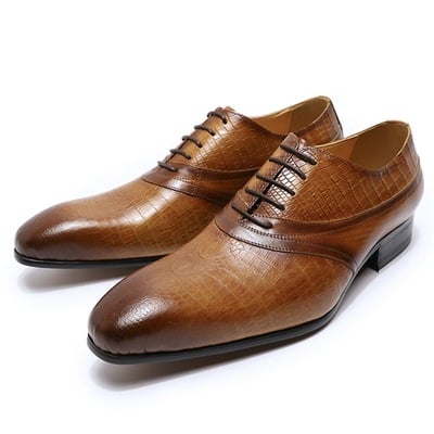 Casual leather shoes cowhide fashion men's business formal leather shoes - Thumbnail 1
