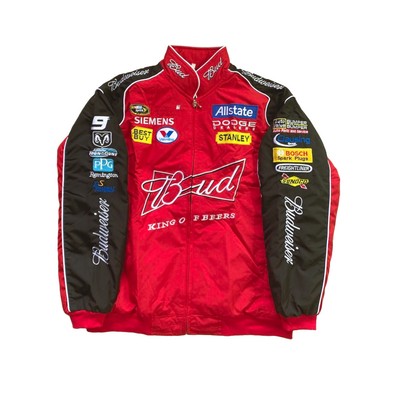 BUDWEISER RED F1 BOMBER JACKET 