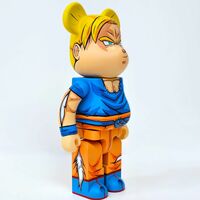 Custom Bearbrick 400% by Dhani Barragan "Goku SSJ"  - Thumbnail 2