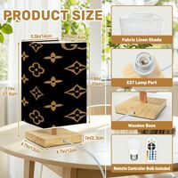 SALE | Designer Style Black and Gold Accent Lamp | Luxury Monogram Pattern Table Lamp | Free Ship - Thumbnail 2