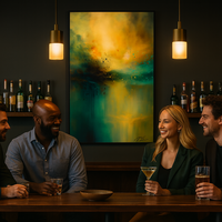 Abstract Sunset Over Teal Waters - Thumbnail 2