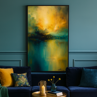 Abstract Sunset Over Teal Waters - Thumbnail 4