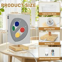 Super Nintendo Console Multi-Color Light - SNES Retro Gaming Accent Lamp w/ Remote & Bulb - Thumbnail 1