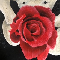 Unframed Original Canvas Painting: Pelvis Rose - Thumbnail 1
