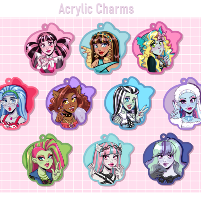 Monster high charms (new ghouls added!)