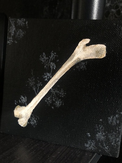 Unframed Original Canvas Painting: Femur
