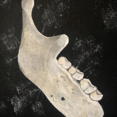 Unframed original canvas painting: jaw