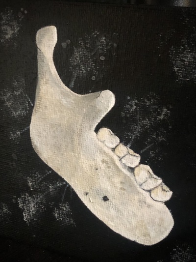 Unframed Original Canvas Painting: Jaw