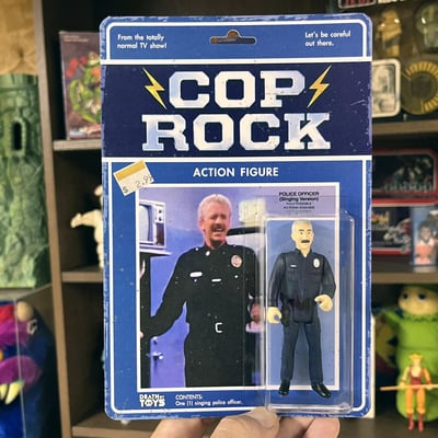 Cop rock figure (1 of a kind)