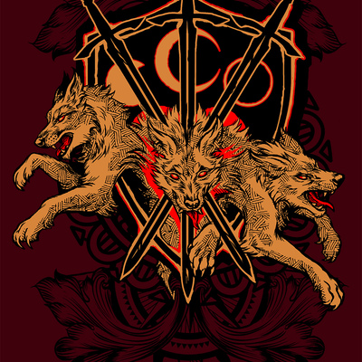 3 of swords/denholme coat of arms t-shirt