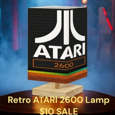 Huge steal! retro atari 2600 console accent lamp w/ multi-color light, remote & bulb - only $10 + free ship!