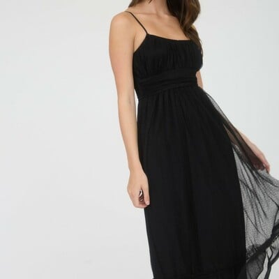 Swiss dot tulle dress