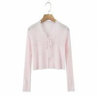 Women's Ice Silk Sunscreen Cardigan Summer Air Conditioning Shirt Shawl Cardigan Knitwear - Thumbnail 2