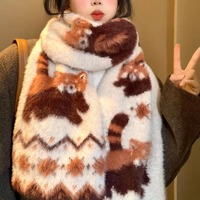 Cute Soft Red Panda Furry Scarf - Thumbnail 1