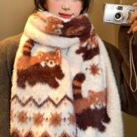 Cute Soft Red Panda Furry Scarf - Thumbnail 3