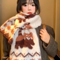 Cute Soft Red Panda Furry Scarf - Thumbnail 2