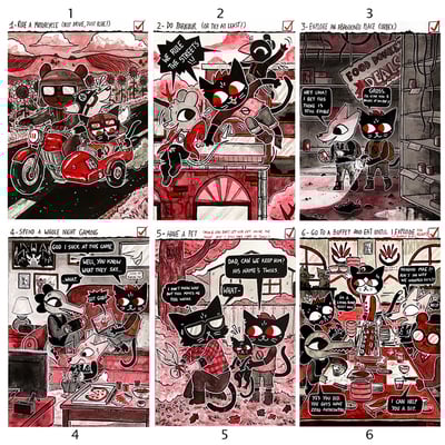 Maetober 2025 prints days 1 to 6