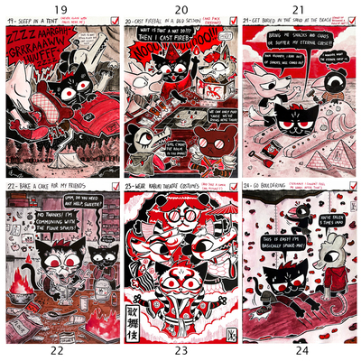 Maetober 2025 prints Days 19 to 24