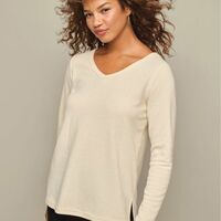 Chenille V-Neck Pullover - Thumbnail 2