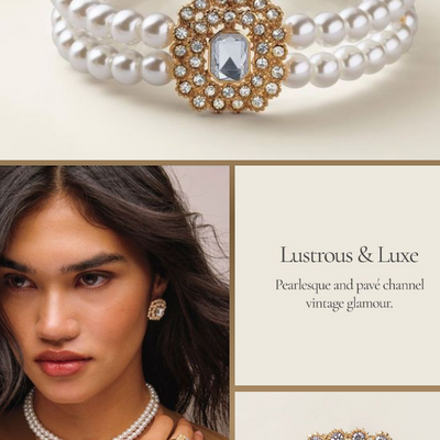 Victorian beauty pearly bracelet