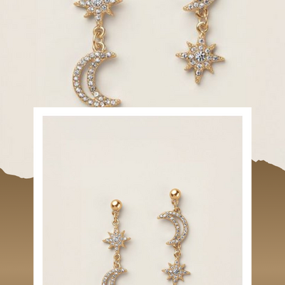 Stars aligned drop earrings