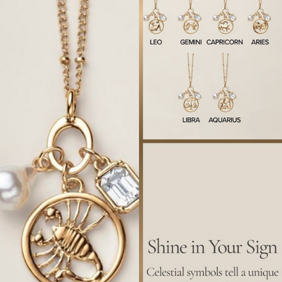 Zodiac luxe charms necklace