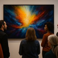 Energy Unleashed Bright Abstract Cosmic Art - Thumbnail 1