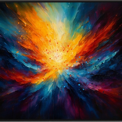 Energy unleashed bright abstract cosmic art