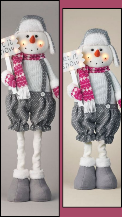 Let It Snow Snowman Stand-Up Decor