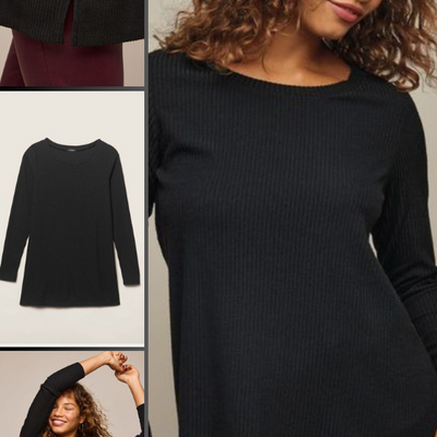 Rib knit tunic - Thumbnail 1