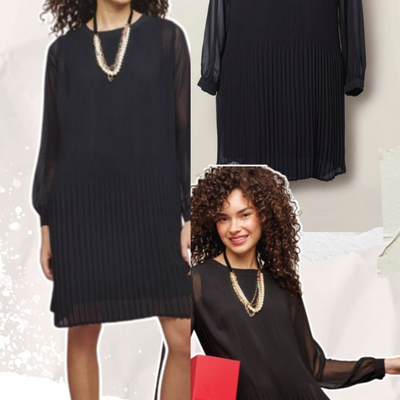 Pleated dress - Thumbnail 4