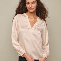 Tonal Print Blouse - Thumbnail 1