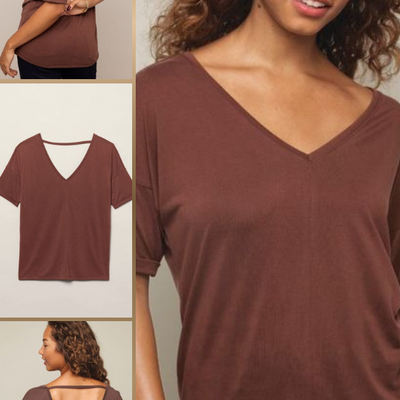 Double v-neck top - Thumbnail 2