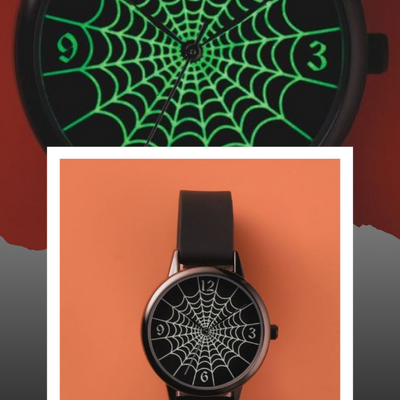 Spider web glow watch