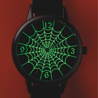 Spider web glow watch